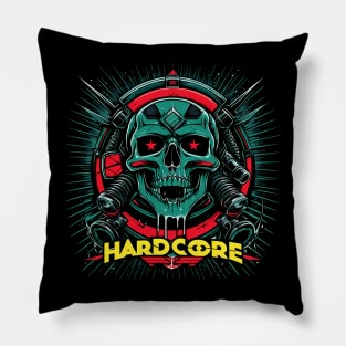 Hardcore Skull Design Pillow