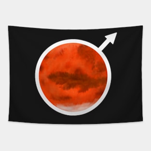 Mars Astronomical Symbol Tapestry