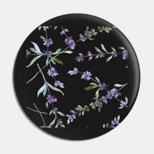 Lavender Flower Watercolor Design Pin