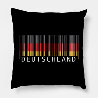 Deutschland flag colors barcode Pillow