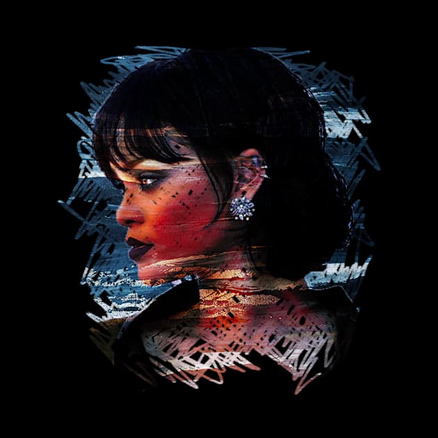 Rihanna scratch portrait design by Madkeenoff