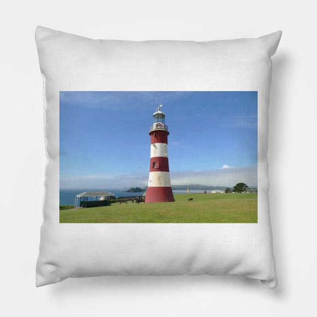 Plymouth Hoe, Devon Pillow by Chris Petty