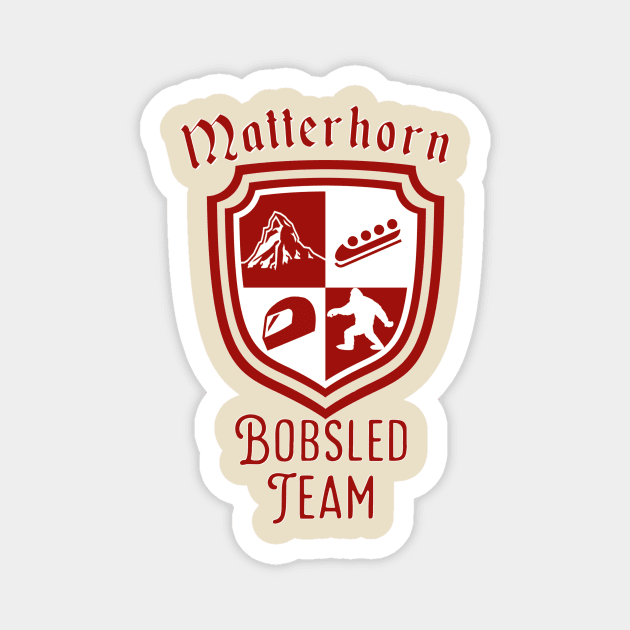 Matterhorn Bobsled Team Magnet by EnchantedTikiTees