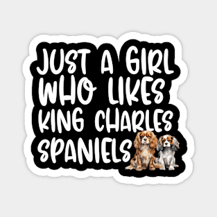 Just A Girl Who Likes King Charles Spaniels Magnet