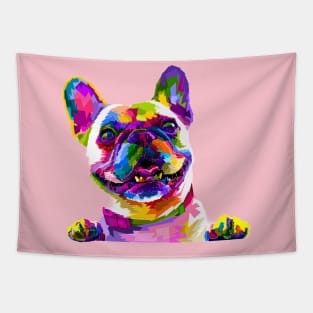 rainbow dog Tapestry