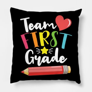 Team First Grade Cute Back To School Gift For Teachers and Students Pillow