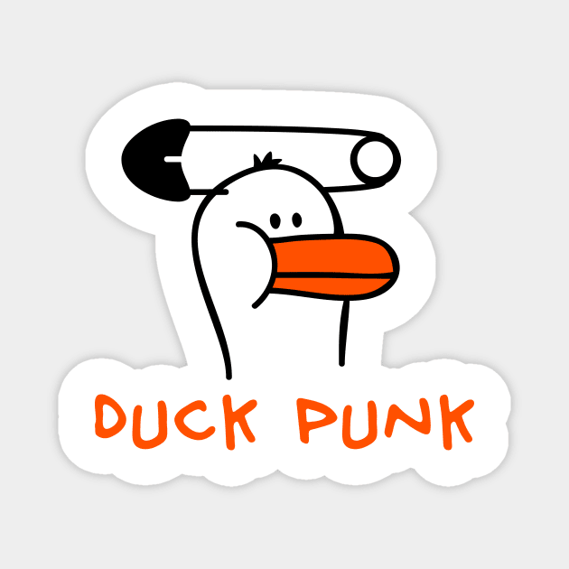 Punk Duck Magnet by schlag.art