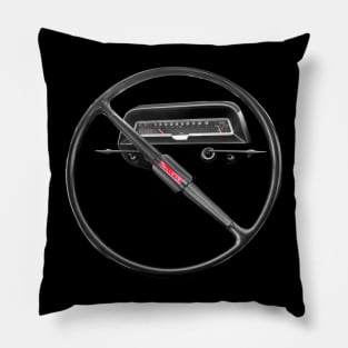 Hillman Imp classic car steering wheel and dash Pillow