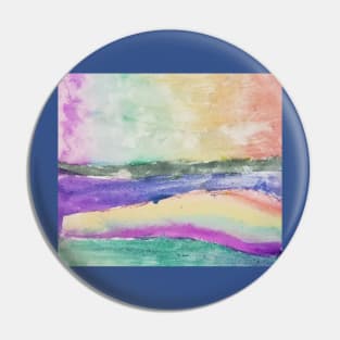 Watercolor Ocean Pin