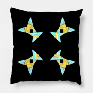 Yellow and blue squares Pillow
