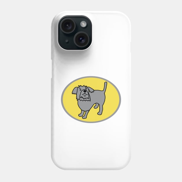 Ultimate Gray Dog on Illuminating Oval Phone Case by ellenhenryart