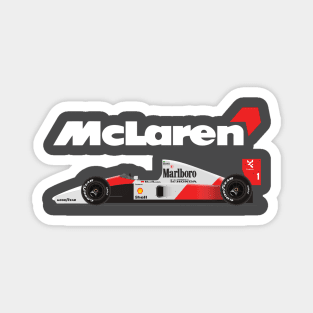 Ayrton Senna's McLaren Honda MP4/6 Illustration Magnet