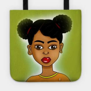 cute black girl digital art Tote