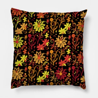 Autumn Floral Pattern Pillow