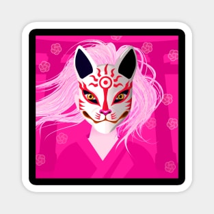 Japanese Kitsune Mask Magnet