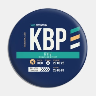 Kyiv (KBP) Airport Code Baggage Tag Pin