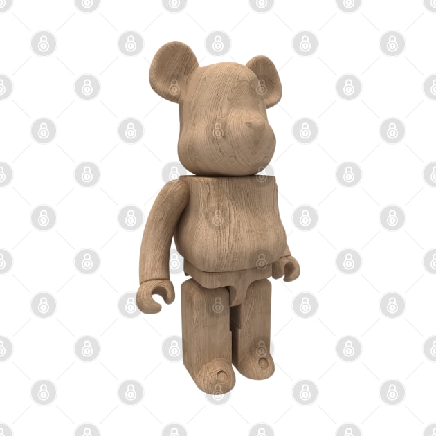 wood bearbrick by visualeffect