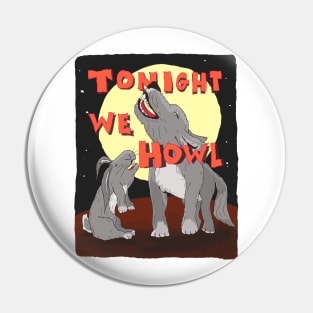 Tonight We Howl wolf and rabbit howling at the moon Pin