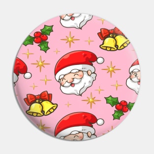 Cute Cheerful Santa Pattern Pin