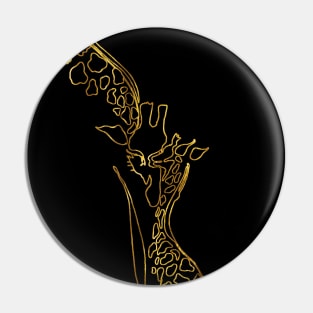 Giraffe Love BLACK & GOLD Pin