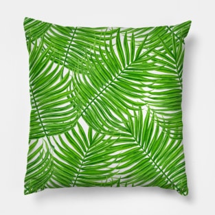 Palm leaves watercolor II Pillow