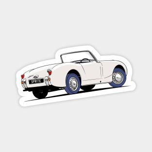 Austin Healey 'Frog Eye' Sprite in White Magnet