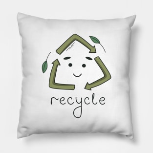 Recycle symbol Pillow