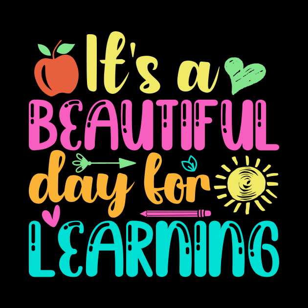 It's Beautiful Day For Learning Retro Teacher Students Women by sufian