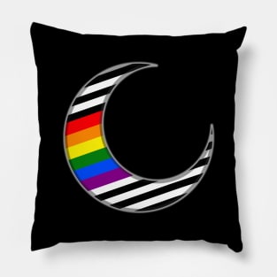 Ally LGBTQIA+ Crescent Moon Pillow