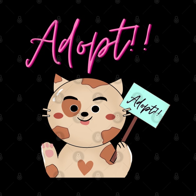 Happy international cat day, adopt! by BeccaKen Designs