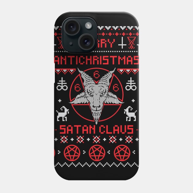 Merry Antichristmas Ugly Sweater Phone Case by BlackRavenOath