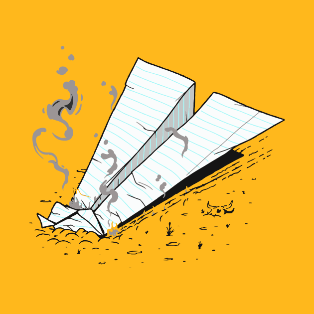 Paper plane crash by Daniac's store