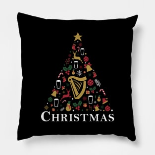 Irish Drink Christmas Tree Pillow