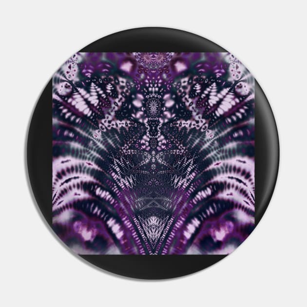 Purple Fractal Tie Dye Tie Dye Pin by KirstenStar 