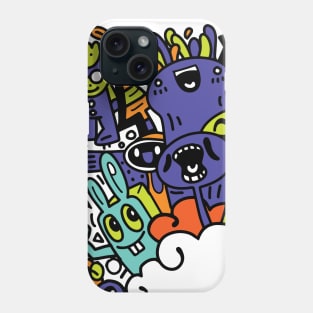 Cute and fun with various imaginary characters Phone Case