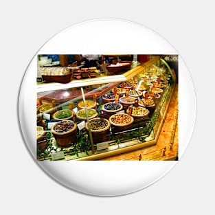 London. Harrod's Food Halls: Olives. Great Britain 2009 Pin