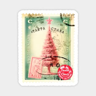 christmas tree stamp Magnet