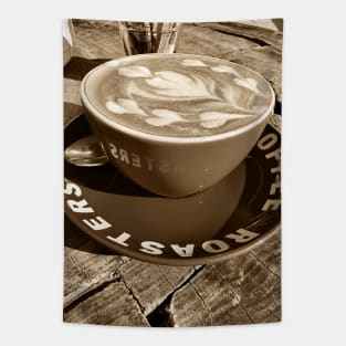 Coffee on an Island in Sepia Tone Tapestry