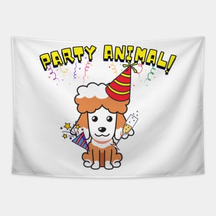 Party Animal Poodle Tapestry