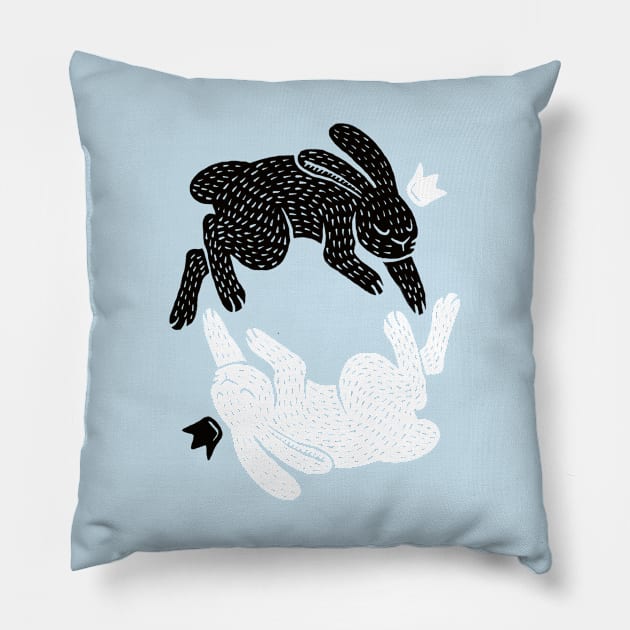 Hasenprinzen Pillow by Firlefanzzz