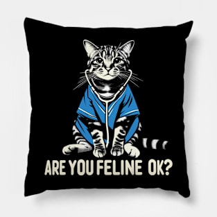 Are You Feline OK? Retro Cat Nurse Gifts Nurse Week Gifts Funny Nurse Pillow