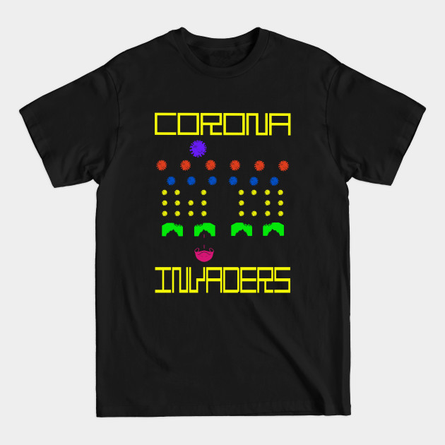 Discover Corona Invaders - Space Invaders Style Retro 80s - Space Invaders - T-Shirt