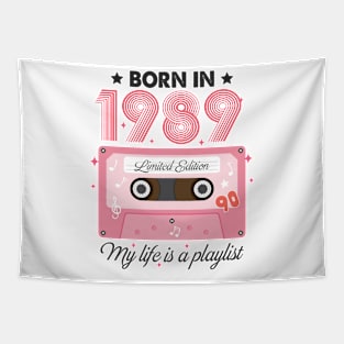 1989 Vintage, 1989 Birthday, 35th Birthday, My Life Is A Playlist Tapestry