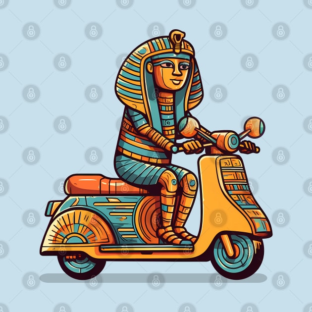 Pharaoh on Moped - Spooky Month Edition by Lunatic Bear