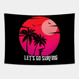 Red Surf Logo Tapestry