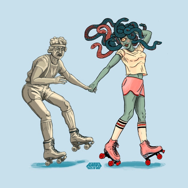 Roller Disco Medusa by Bearded Tales Of Woe