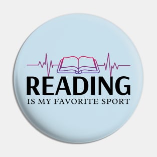 Reading Is My Favorite Sport Pin