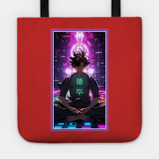 Anime Hero Power Meditation | Quality Anime Artwork | Anime Power Energy Meditation |  Manga Anime Art Tote