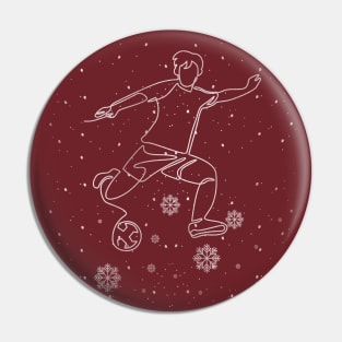 Christmas Footballer Pin