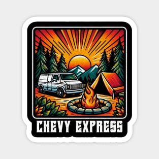 Chevy express VanLife campground Magnet